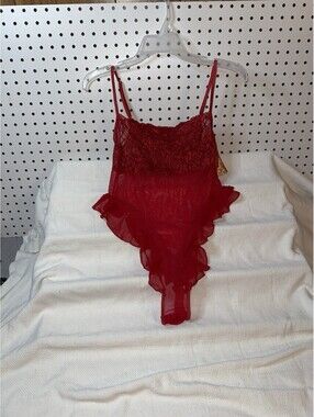 🎄 Women’s Lingerie New With Tag Simply Sexy Mosaic Lace Red Medium